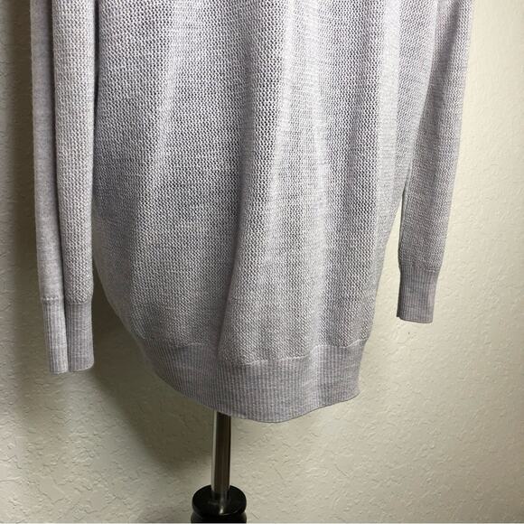 ATM Schoolboy gray and pink wool button cardigan size Large - Picture 8 of 16